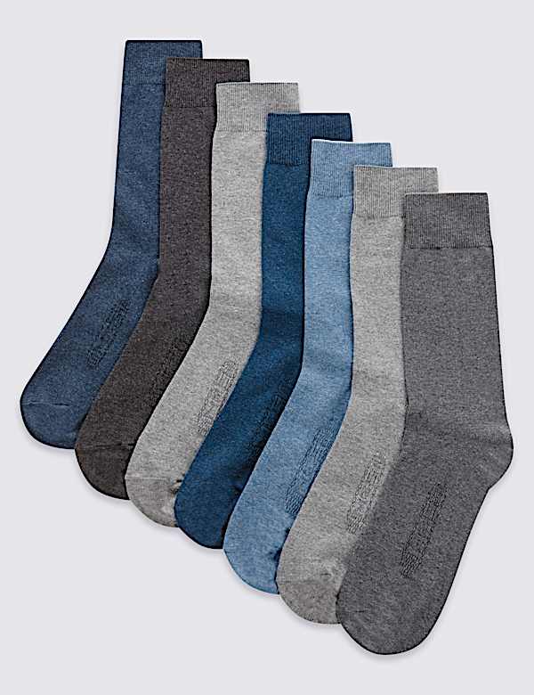 7 Pack Cool & Freshfeet&trade; Cotton Rich Socks