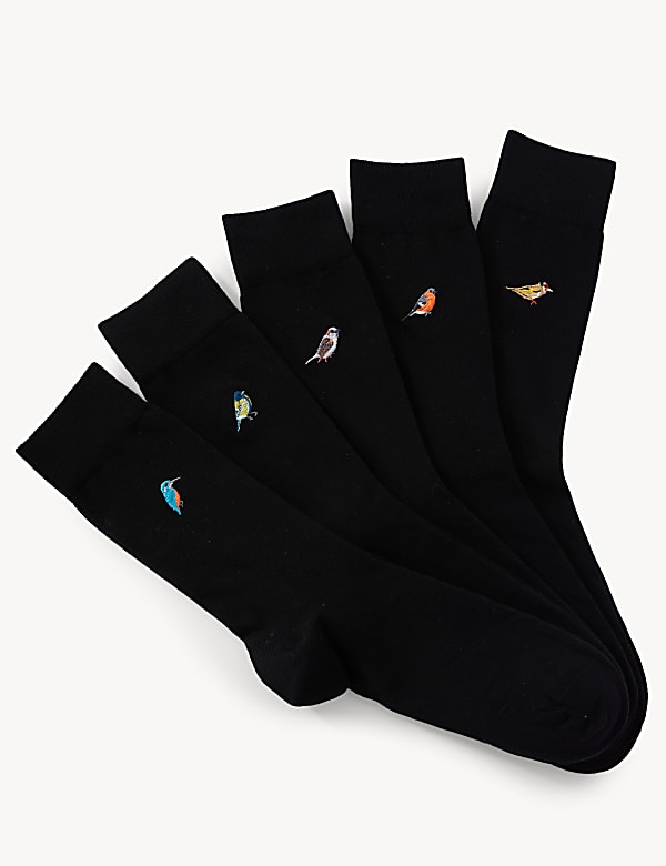 Cool & Fresh™ – Lot de 5&nbsp;paires de chaussettes en coton ) motif oiseau - LU