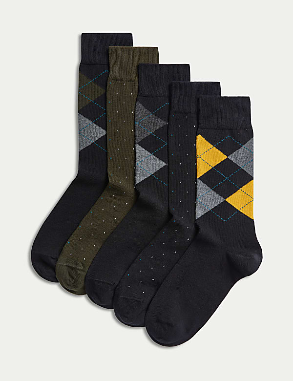 5pk Cool & Fresh™ Cotton Rich Socks - AT