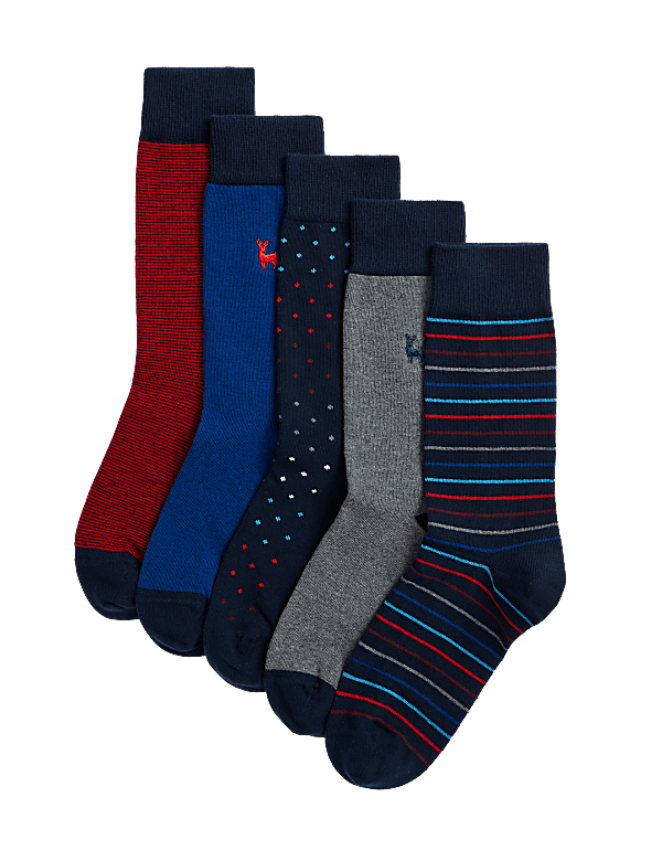 5pk Cool & Fresh™ Cotton Rich Stag Socks