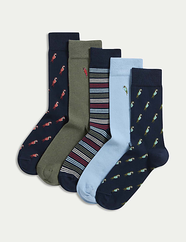 5pk Cool & Fresh™ Assorted Cotton Rich Socks - VN