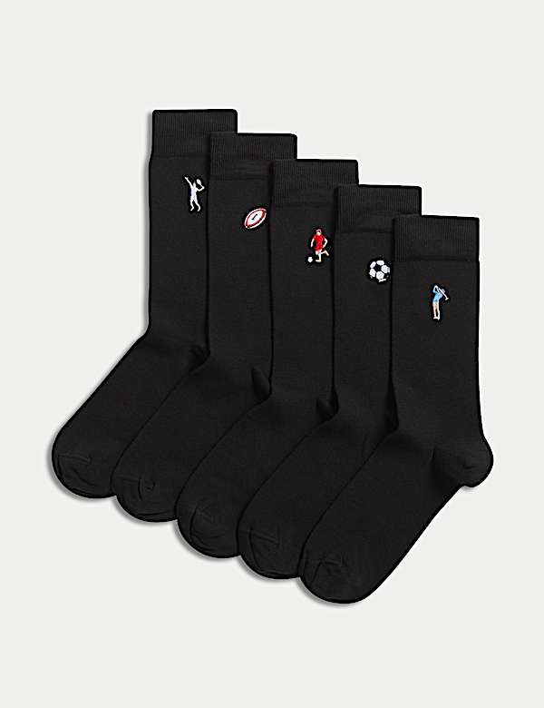 5pk Cool & Fresh™ Sports Cotton Rich Socks - US