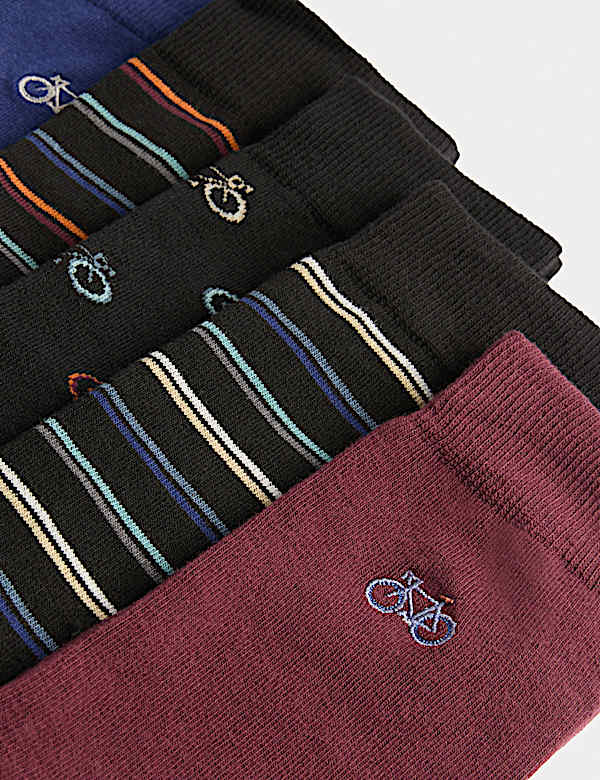 5pk Cool & Fresh™ Bike Cotton Rich Socks