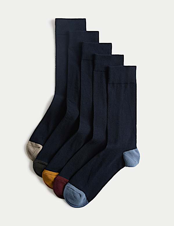 5er-Pack Leicht gepolsterte Cool & Fresh&trade; Socken mit hohem Baumwollanteil - DE