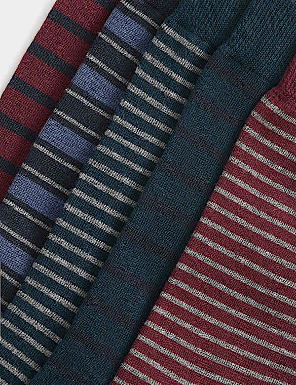5 Pack Cool & Fresh&trade; Striped Socks
