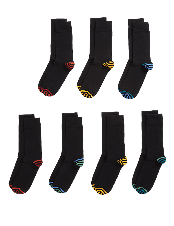 7pk Cool & Fresh™ Striped Cotton Rich Socks