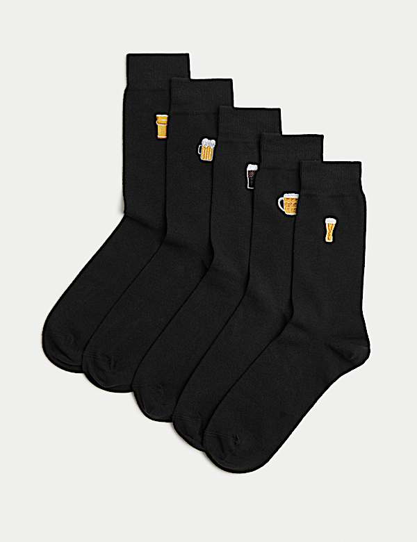 Lot de 5 paires de chaussettes Cool & Fresh™ à motif bière - LU