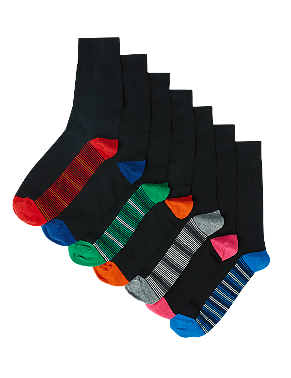 7pk Cool & Fresh™ Striped Sole Socks