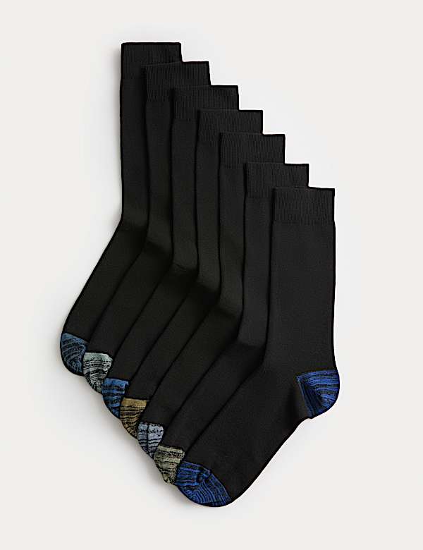 Lot De 7 Chaussettes Homme Find. – 79% Coton, Coupe Régulière, Lavable En Machine