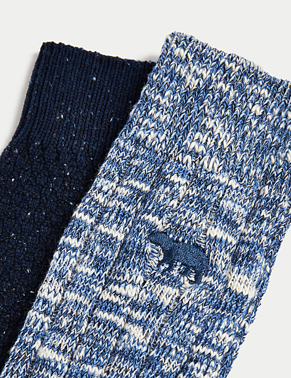 2pk Cotton Rich Bear Boot Socks