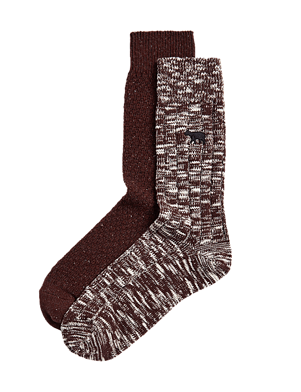2pk Cotton Rich Bear Boot Socks