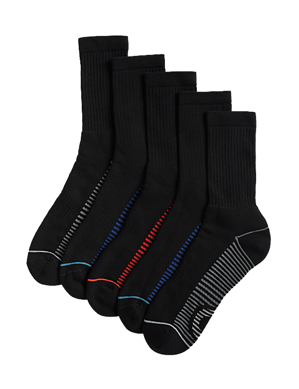 5pk Freshfeet™ Cushioned Sports Socks