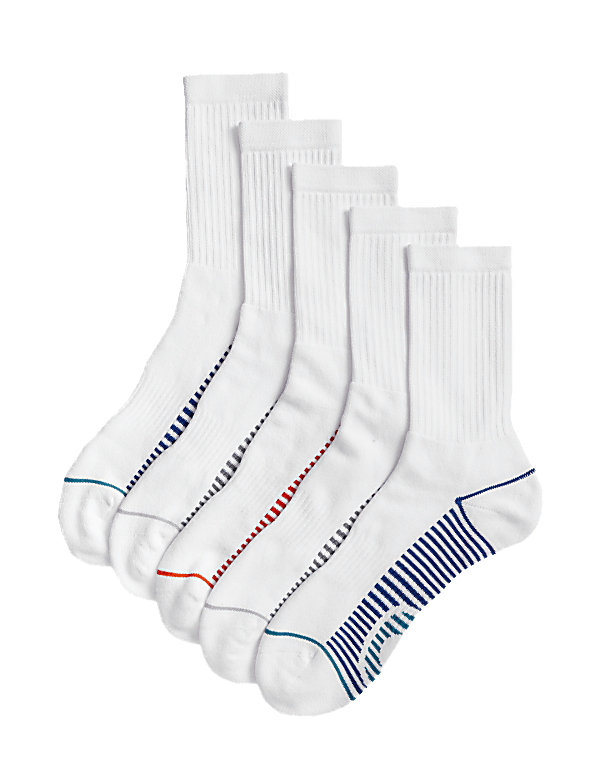 5pk Freshfeet™ Cushioned Sports Socks