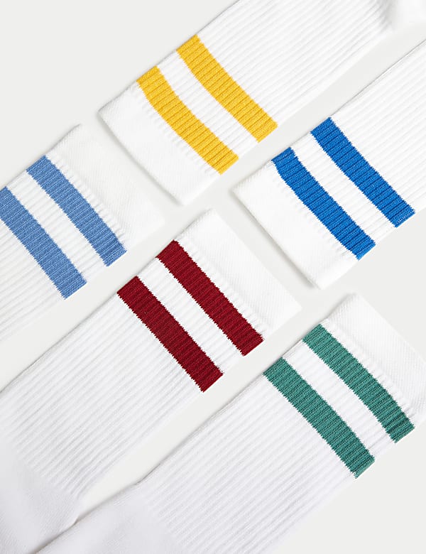 5pk Freshfeet™ Cushioned Sports Socks