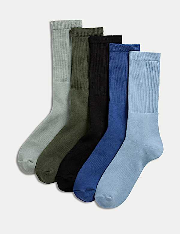 5pk Freshfeet™ Cotton Rich Cushioned Sports Socks - AU