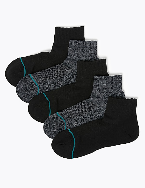 5pk Freshfeet™ Cushioned Quarter Socks - JE