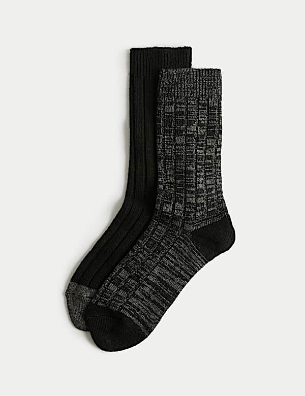 2pk Heatgen Medium Warmth Thermal Socks - GR