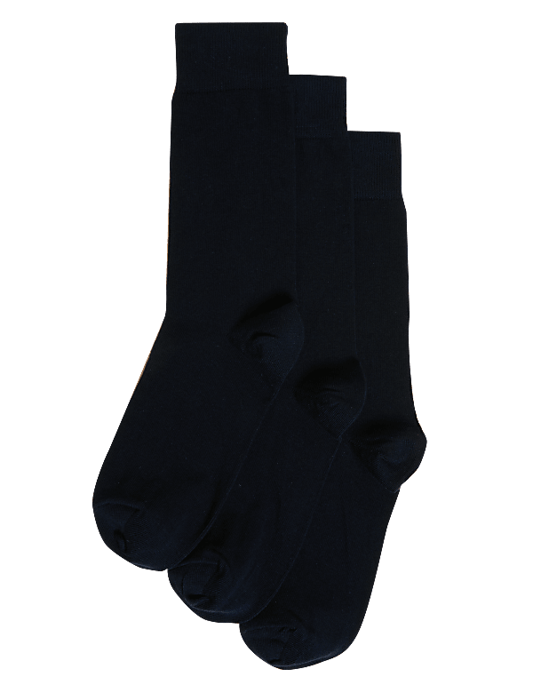 3pk Organic Cotton Rich Socks