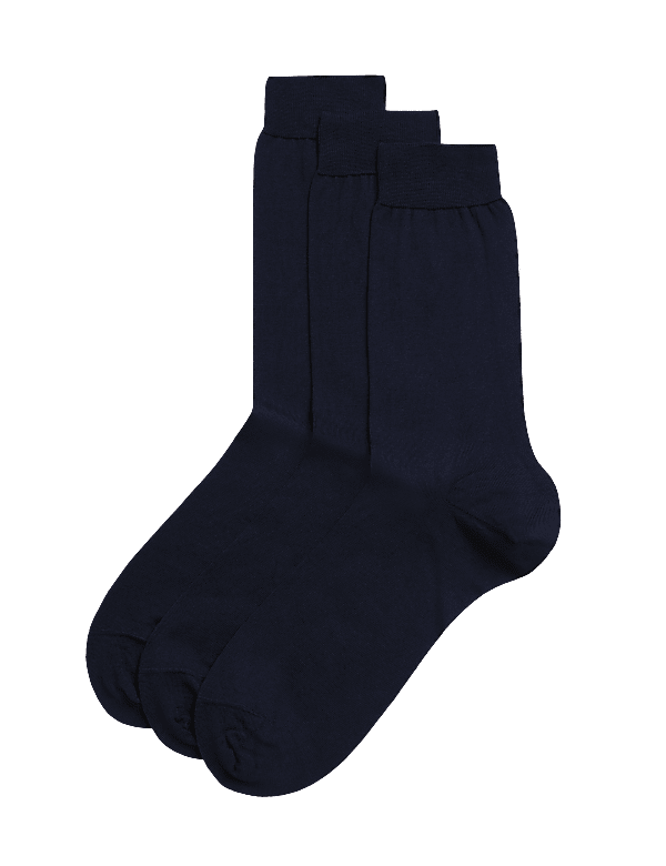 3pk Pure Cotton Socks