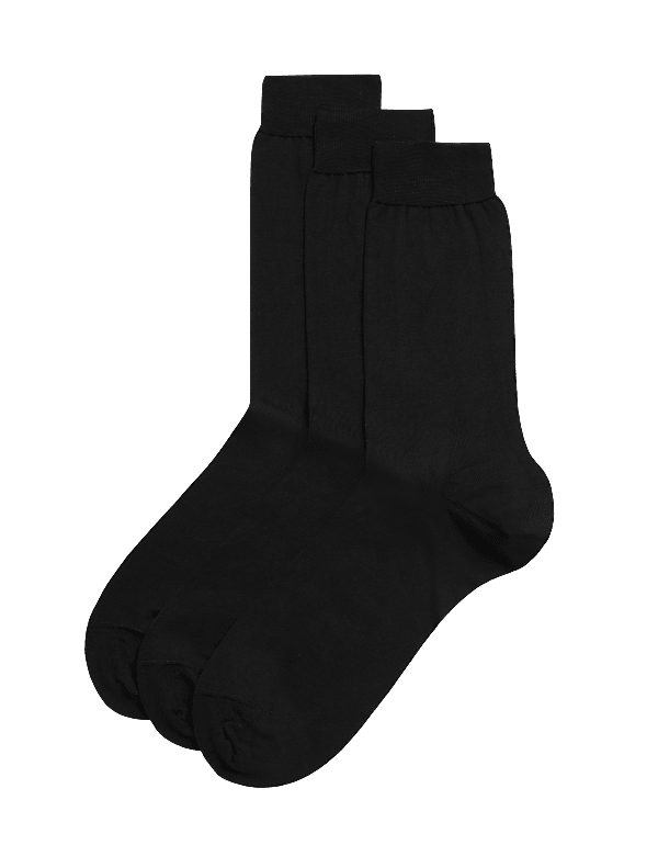 3pk Pure Cotton Socks