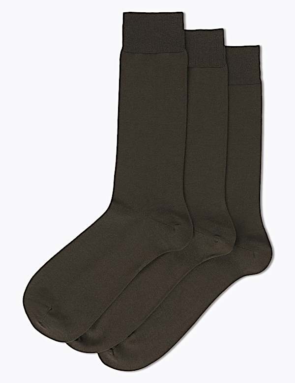 3pk Luxury Egyptian Cotton Rich Socks