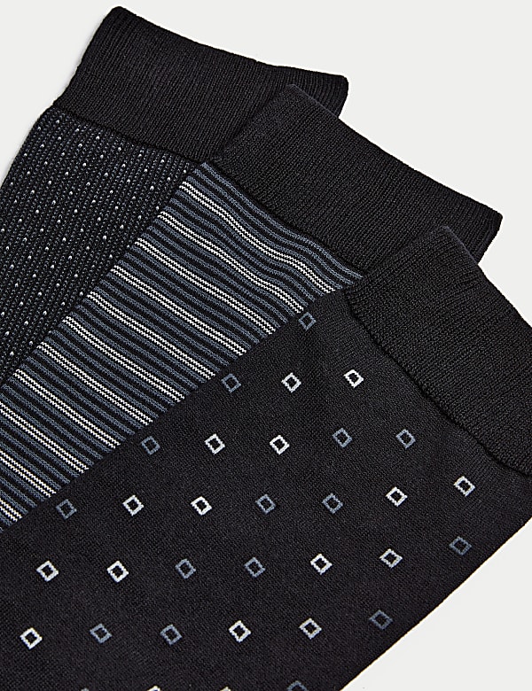 3pk Egyptian Cotton Rich Socks
