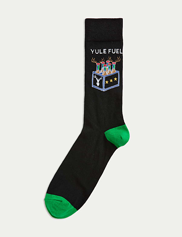 Cotton Rich Yule Fuel Christmas Socks - CA