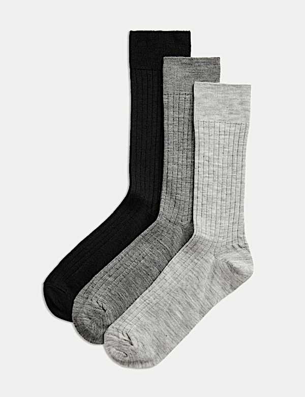 3pk Lambswool Rich Socks - AU