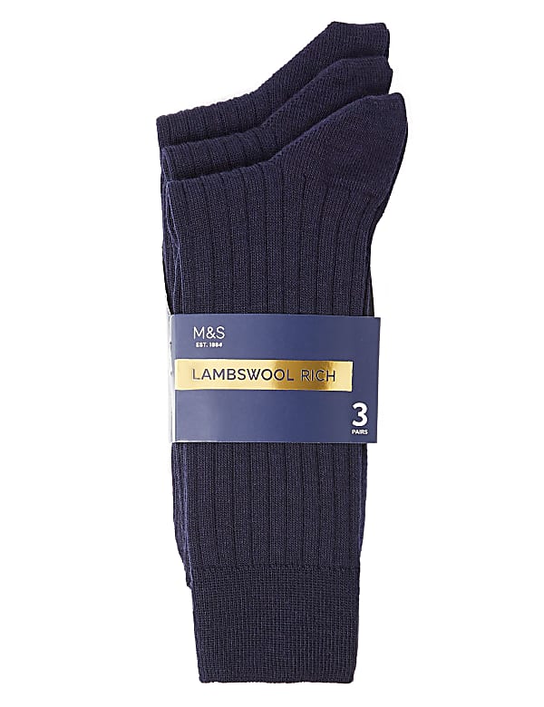 3 Pack Lambswool Smart Socks
