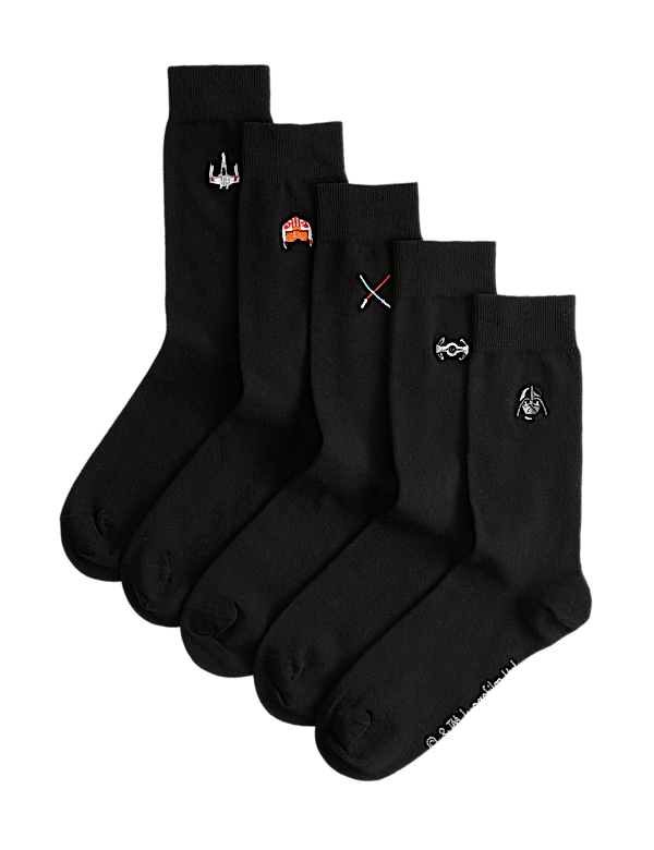 5 Pack Star Wars&trade; Cotton Rich Socks