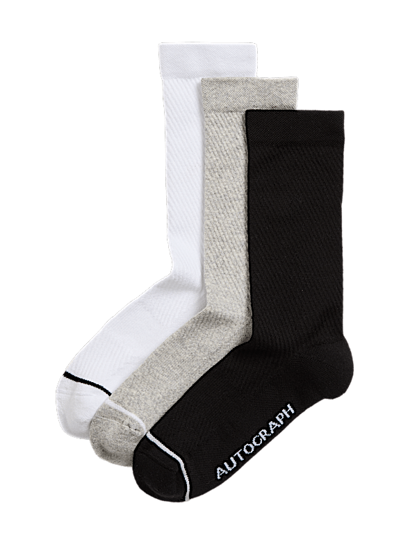 3pk Pima Cotton Blend Sport Socks