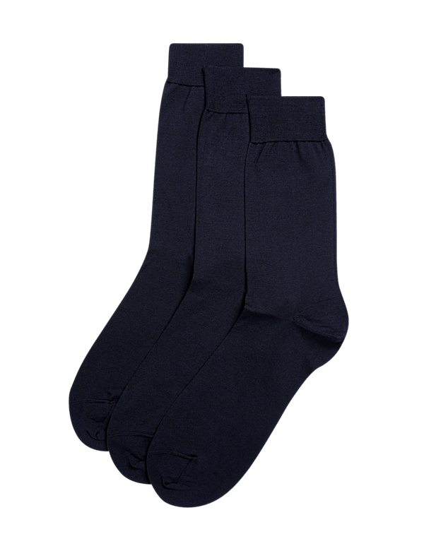 3pk Pure Cotton Socks