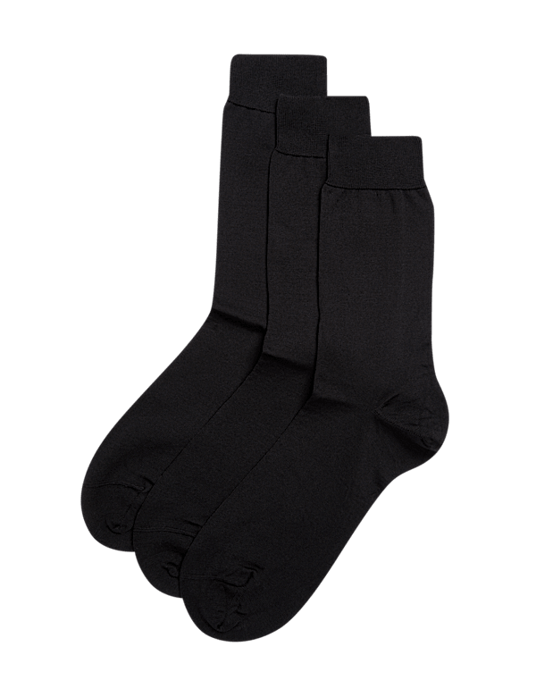 3pk Pure Cotton Socks