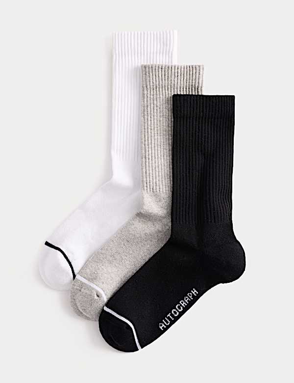 3 Pack Pima Cotton Rich Socks
