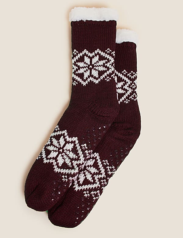 Buy Fairisle Slipper Socks at Marks Spencer