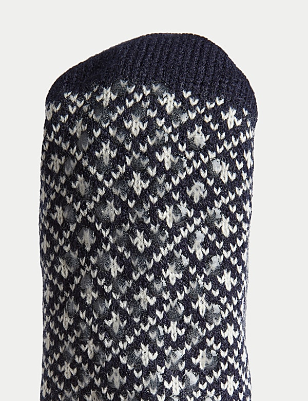 Fair Isle Slipper Socks