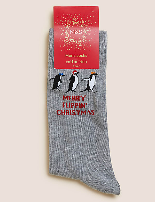Novelty Print Cotton Rich Socks