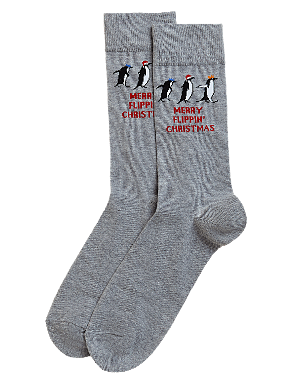 Novelty Print Cotton Rich Socks