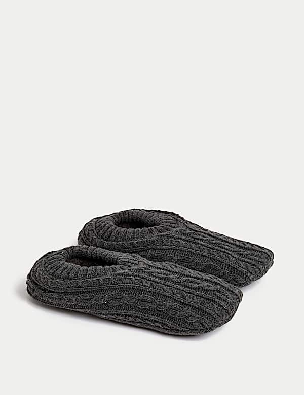 Cable Knit Slipper Socks - CA