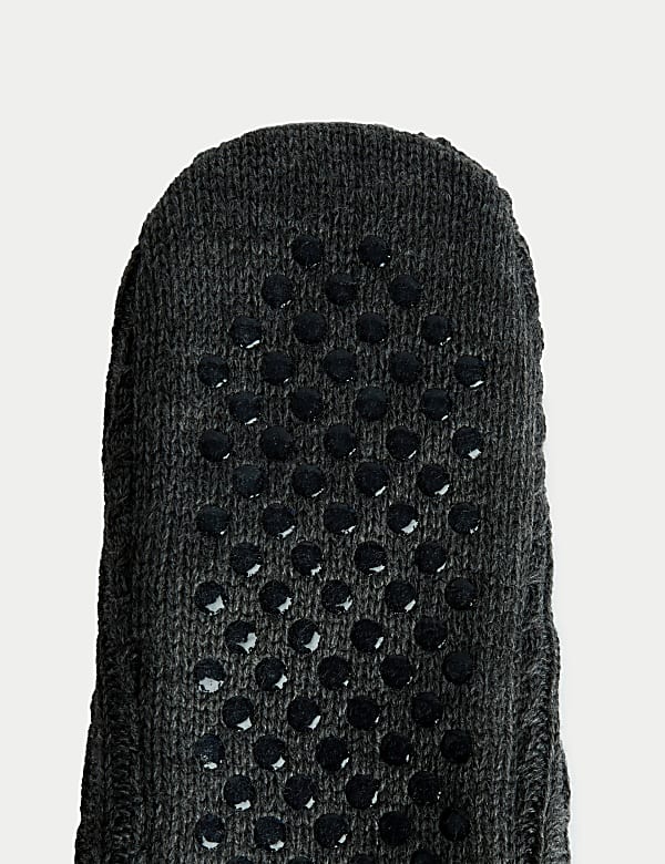 Calcetines tipo zapatilla de punto trenzado grueso - ES