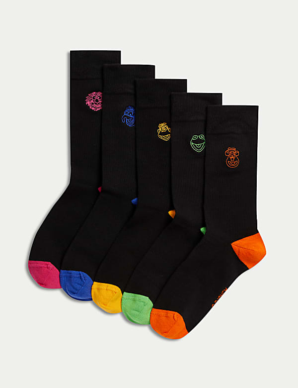 5pk Cotton Rich Muppets™ Socks - LV