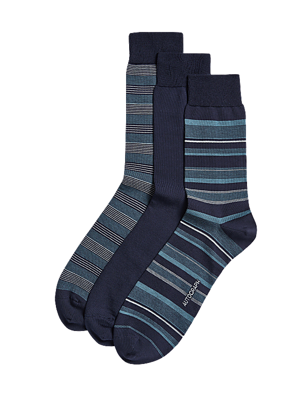 3pk Assorted Modal Pima Cotton Socks