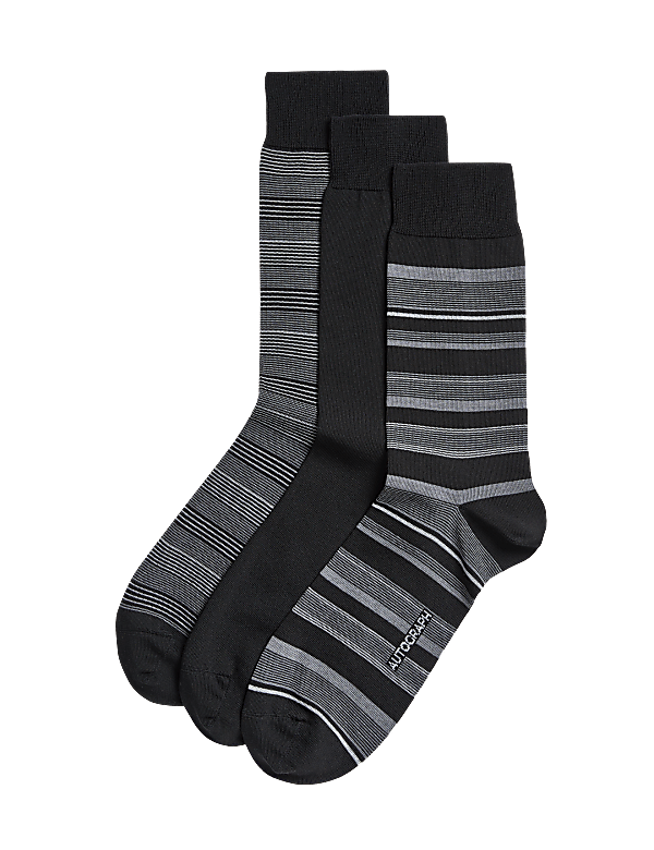 3pk Assorted Modal Pima Cotton Socks