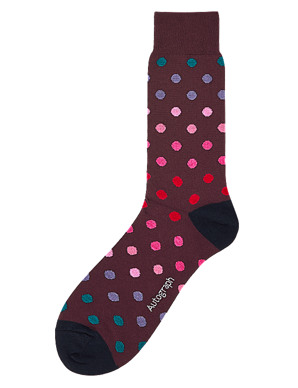 Polka Dot Modal Pima Cotton Socks