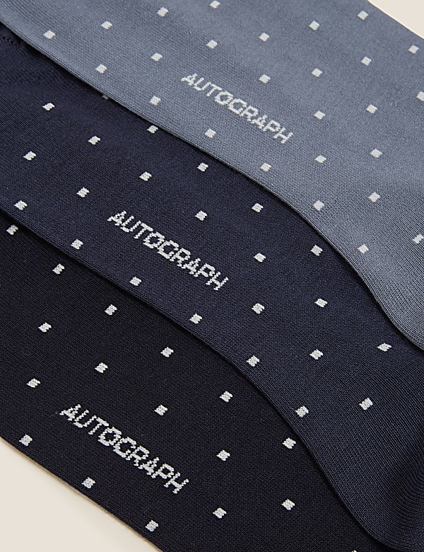 3pk Premium Cotton Polka Dot Socks