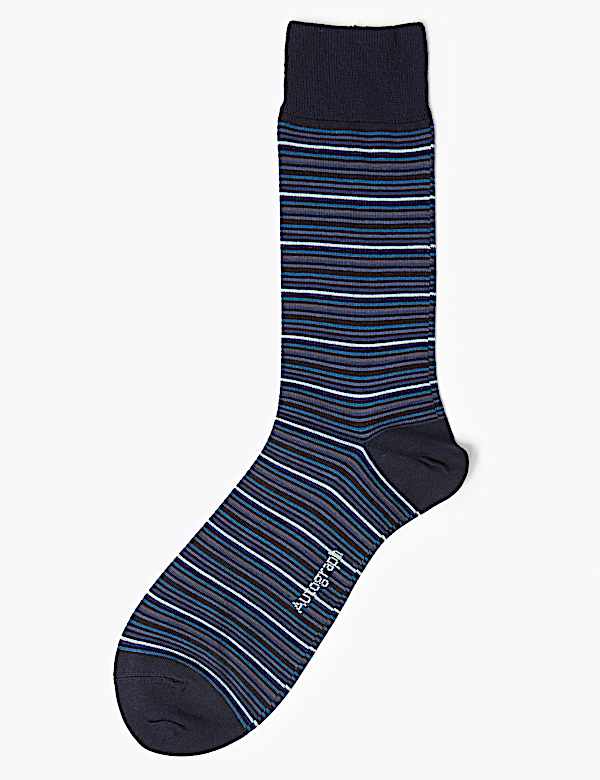 Striped Modal Pima Cotton Socks
