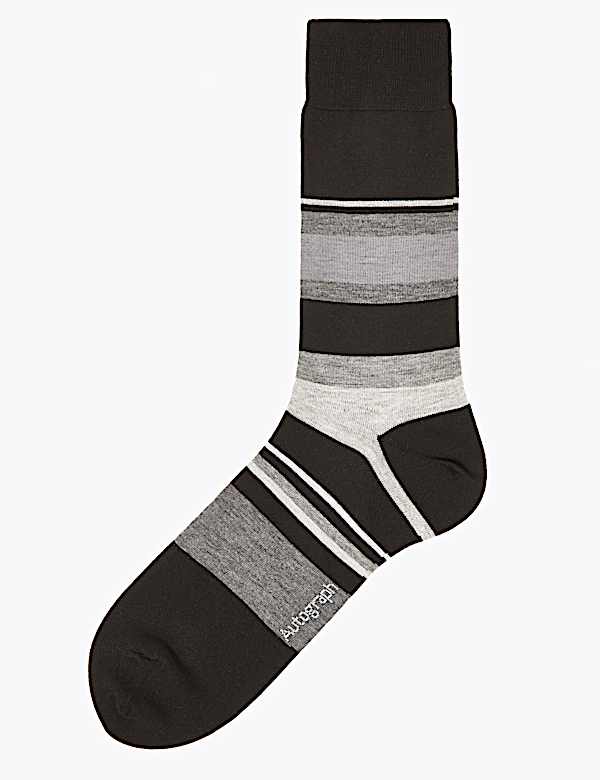 Striped Modal Pima Cotton Socks