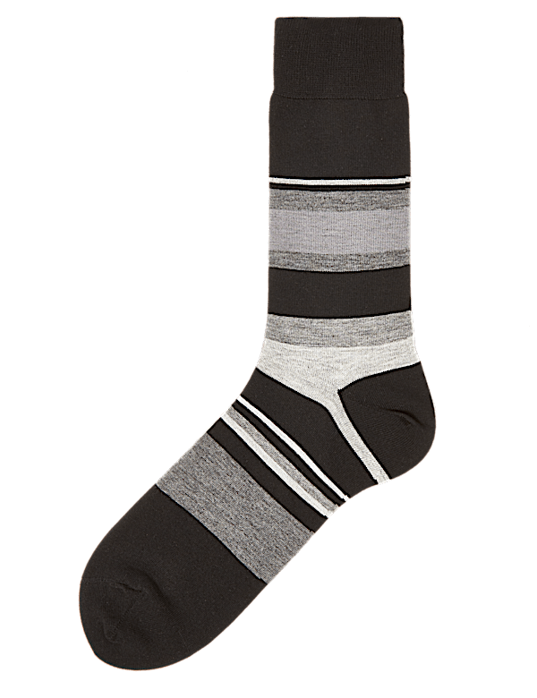 Striped Modal Pima Cotton Socks