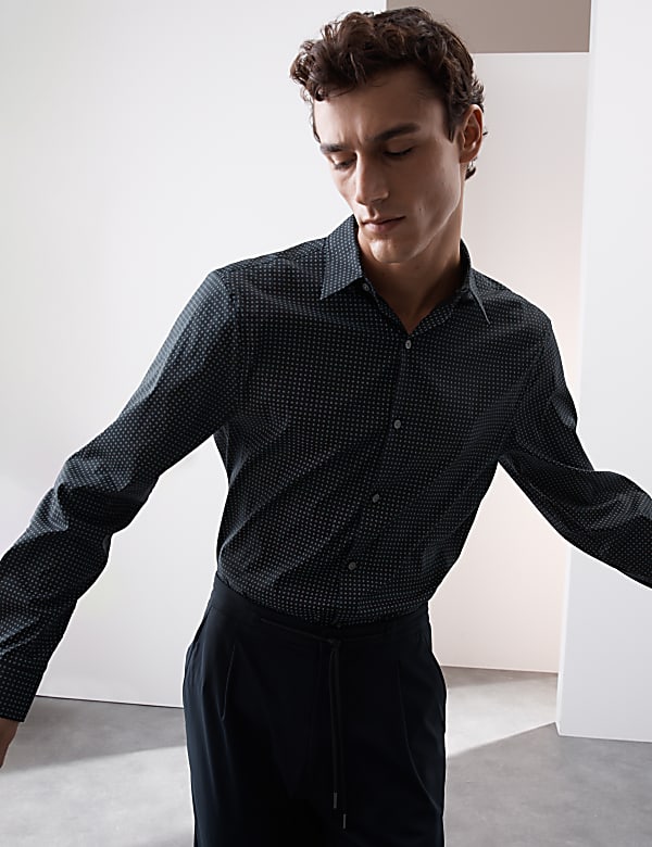 Slim Fit Performance Print Shirt - EE