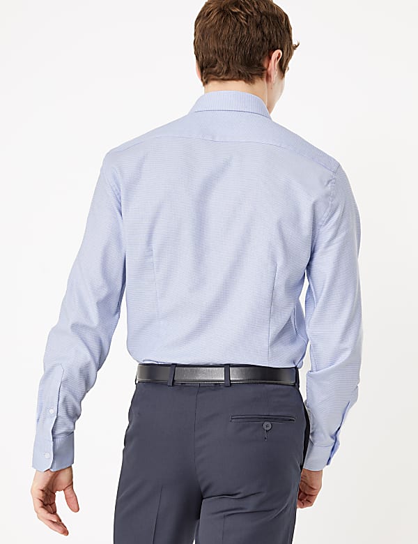 Slim Fit Cotton Textured Shirt